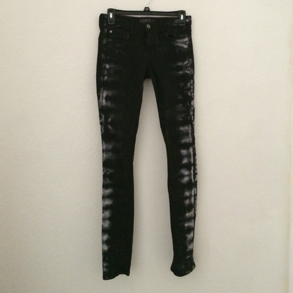 Kill City Black Jeans w/ White Tie Dye