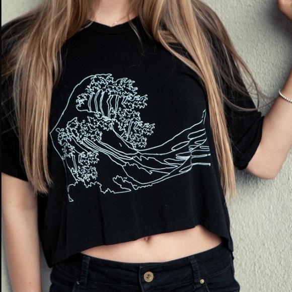 Brandy Melville Trina High Tide Waves Top