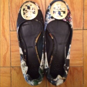 Tory Burch Reva Ballet Flats Splatter Print