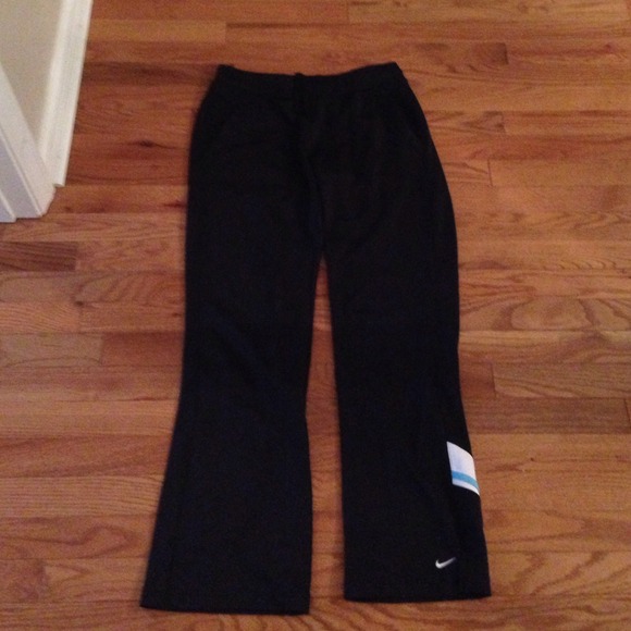 Nike pants Medium black with white and blue accent