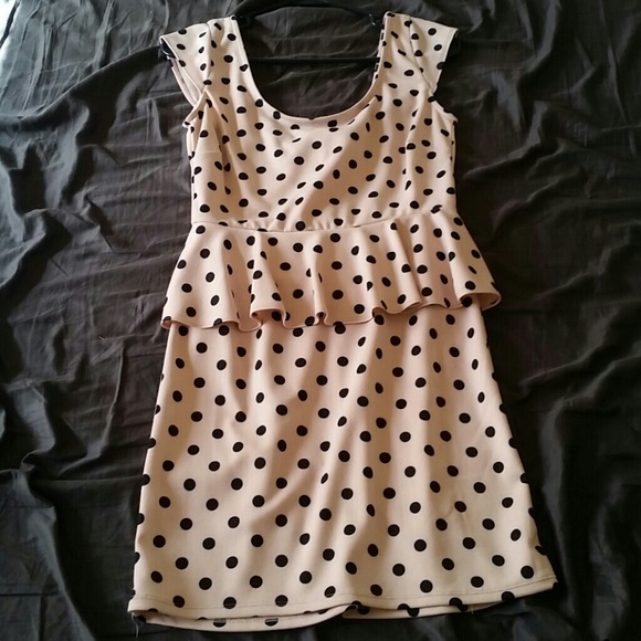 Pink polka dot dress