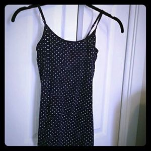 Purple and white polka dot camisole