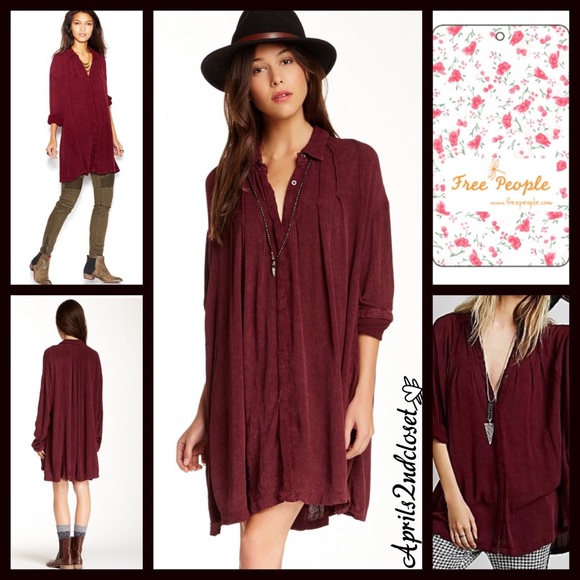 Free People Sweaters - Free People $128 Oversized Tunic Shirt Dress