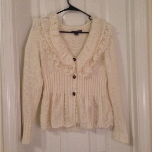 Anthropogie button up sweater size M