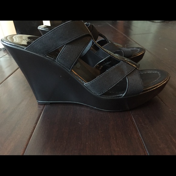 Charles by Charles David Black Wedge Sandal