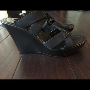 Charles by Charles David Black Wedge Sandal