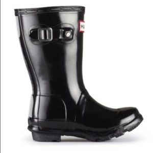 Black glossy Short hunter boots