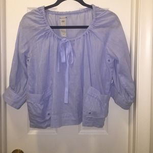 FREE PEOPLE! Light blue flowy blouse