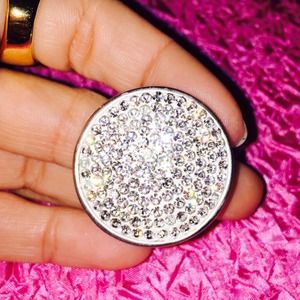 💋SOLD💋 Crystal Circle Ring Stainless Steel