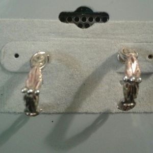 Black hills gold on sterling silver earrings