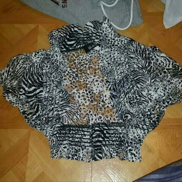 Animal print cover up