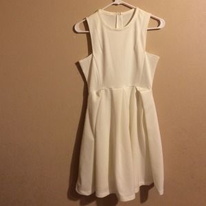 White flare dress