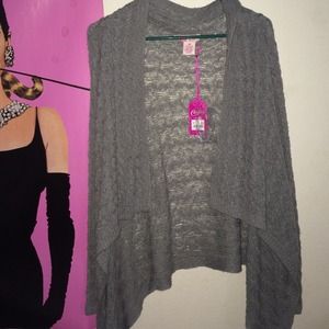 Grey sweater cardigan