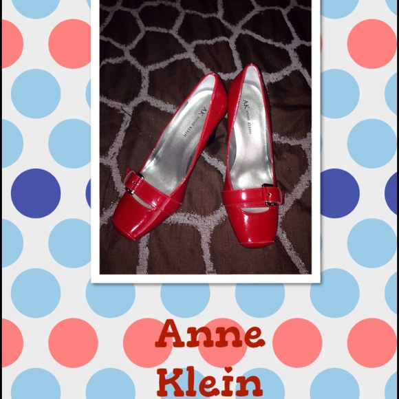 💕❤️Red Anne Klein Heels👠Size-7.5❤️💕