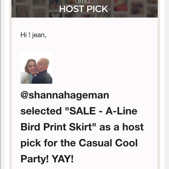 SOLD - SALE 💥 HOST PICK: A-Line Bird Print Skirt - Picture 4 of 4