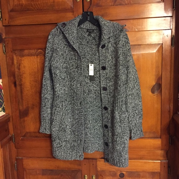 Talbots Long Grey Cardigan