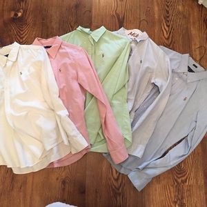 Set of 5 Ralph Lauren button up/ slim fit oxfords