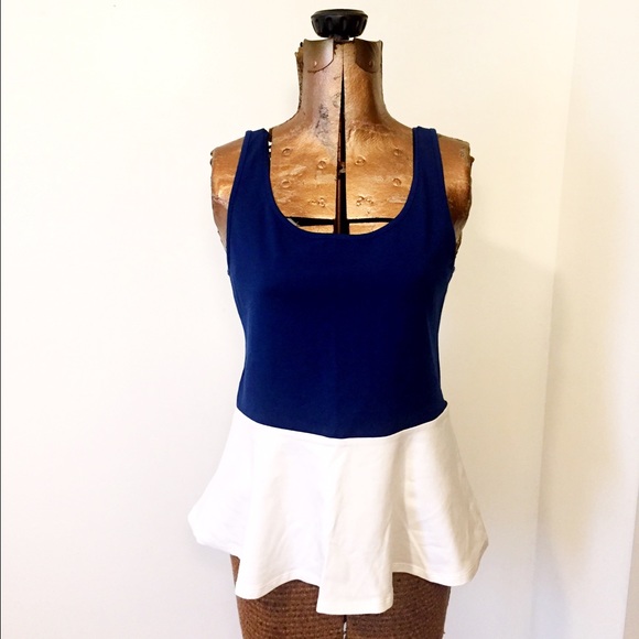 Express Tops - NWOT Express Colorblock Peplum Tank