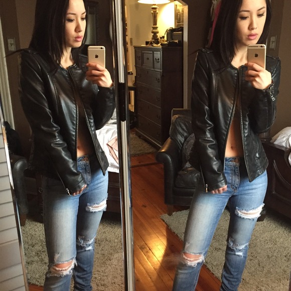 Leather Moto Jacket - Picture 2 of 4