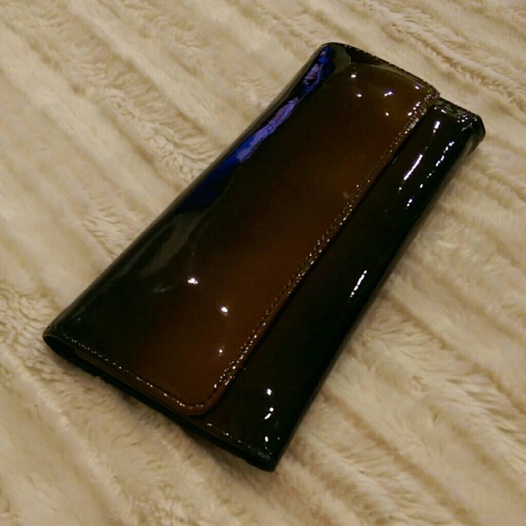 Hobo International patent leather trifold wallet