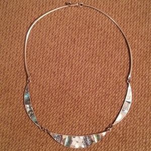 Sterling Abalone and mother-of-pearl necklace