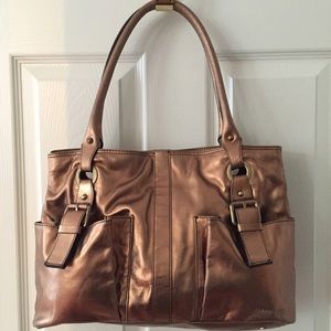 KENNETH COLE METALLIC HANDBAG