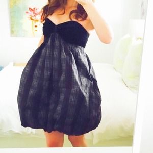 Badgley Mischka Strapless Bubble Dress