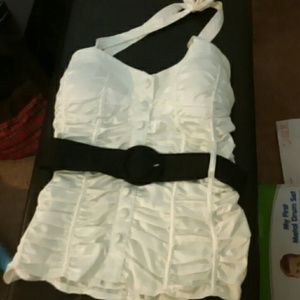 Hello Miss halter with black accent belt