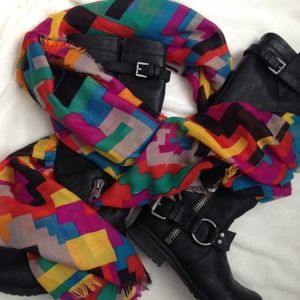 Colorful Geometric Scarf.