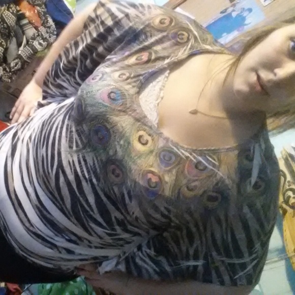 Peacock shirt with wings