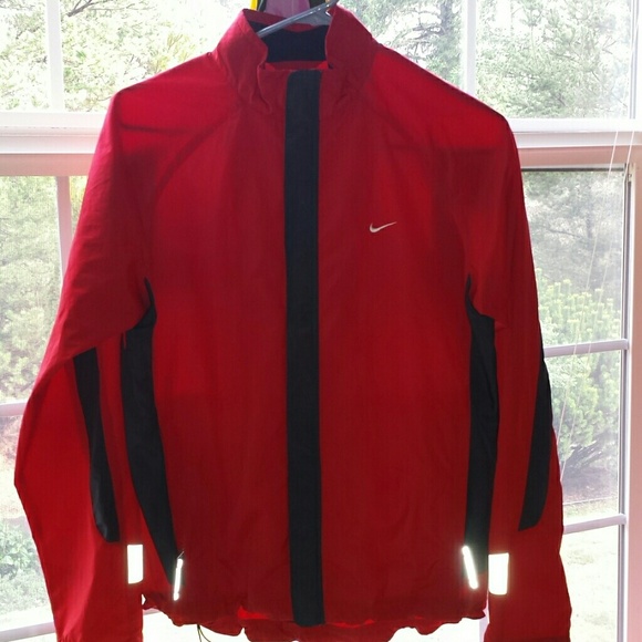 Red nike dri fit jacket