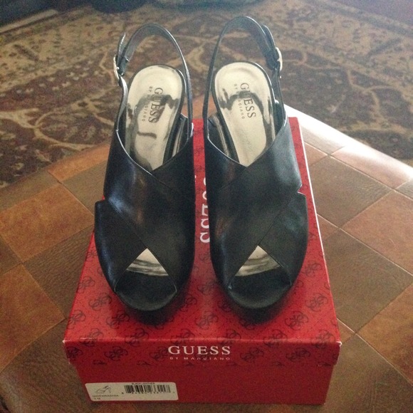 Guess by Marciano Black Leather Heels