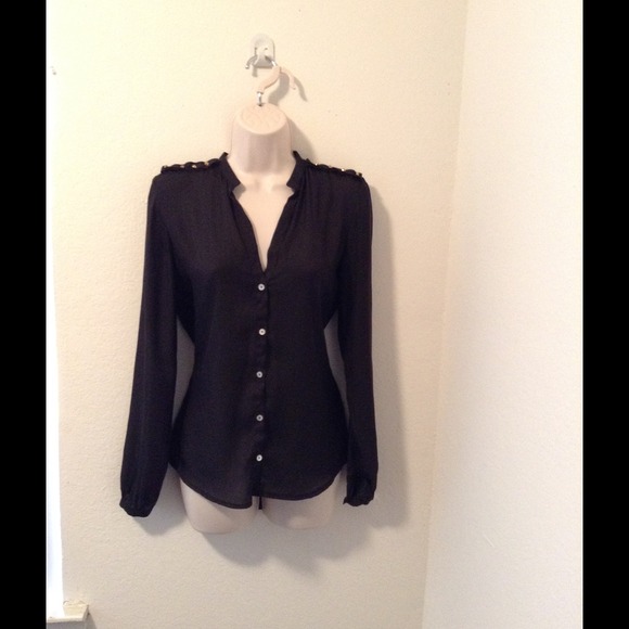 Forever 21 black studded top