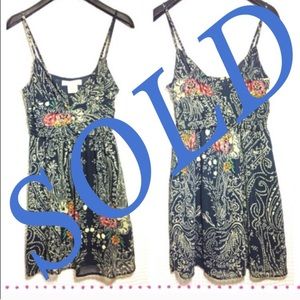 NWOT Urban Outfitters Navy Floral Chiffon Dress
