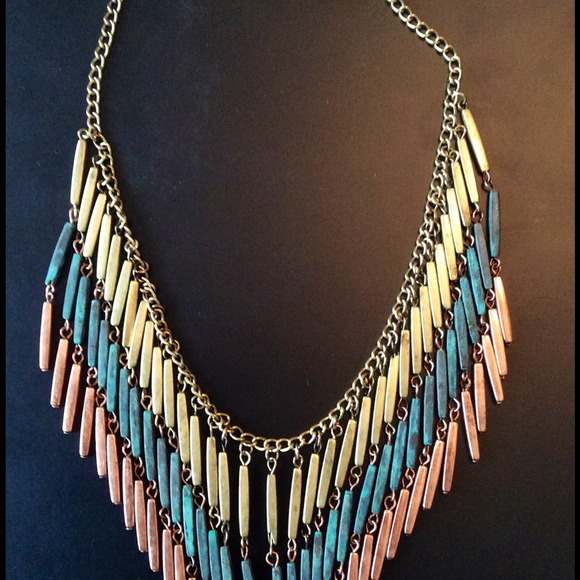 Maurice's Blue & Gold Statement necklace - Picture 1 of 2