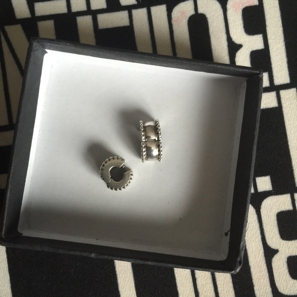 Pandora Silver Beveled Clip