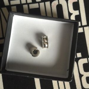 Pandora Silver Beveled Clip
