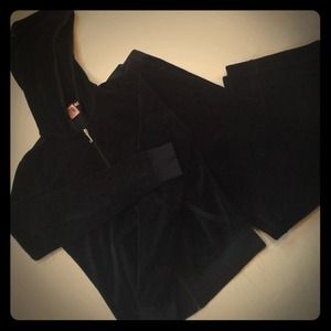 Solid Black Juicy Couture Track Suit