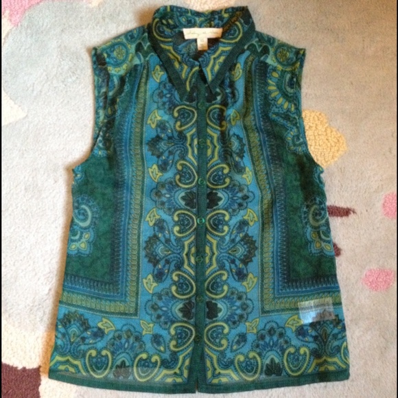 "Staring at Stars" button-down top