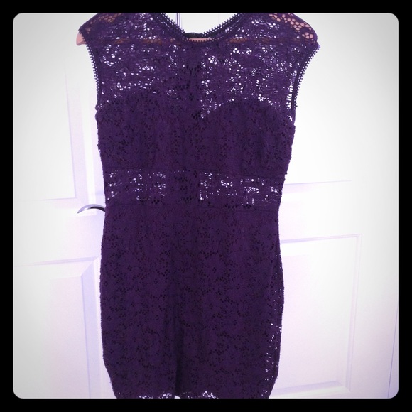 Purple lace dress