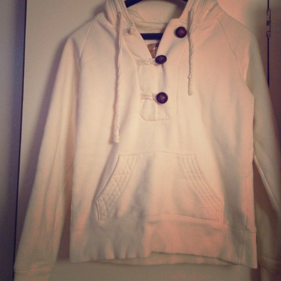 White hoodie.