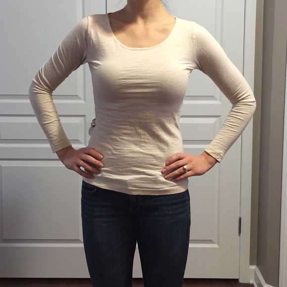 Cream Basic Longsleeve Shirt