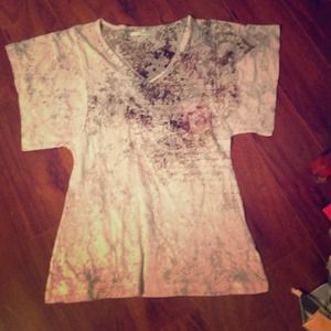 Pretty partly sheer top!