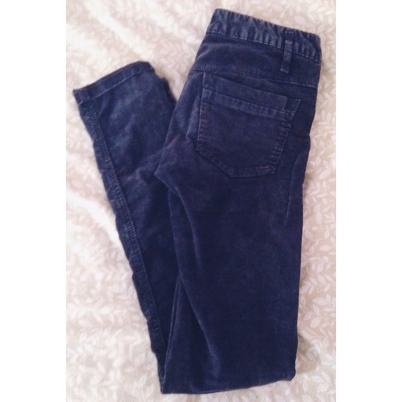 Free People Navy Blue Skinny Corduroy Pants - Picture 2 of 3