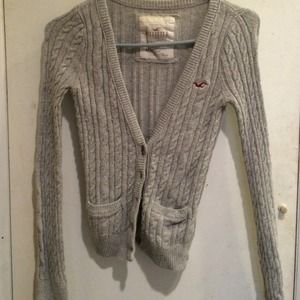 Grey Hollister Sweater/Cardigan