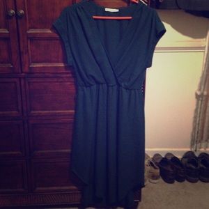 Dark Teal Hi-Lo Flowy Dress