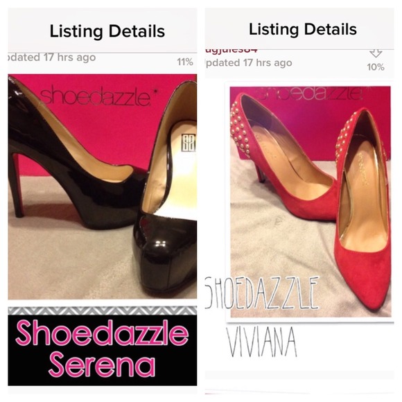 Black and red pumps