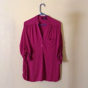Burgundy halve sleeve top