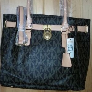 Bundle MK bag & infant patriots hat and gloves.