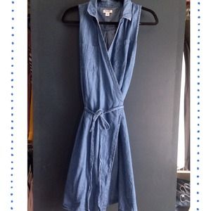 Chambray Wrap Dress